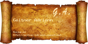 Geitner Adrienn névjegykártya